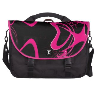 Pink Heart Fractal Commuter Bags