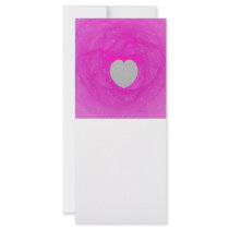 Pink Heart Fractal rack cards