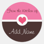 Pink Heart "from the kitchen of" Sticker