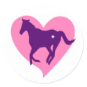 Pink Heart Horse stickers