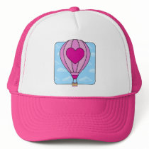 Pink Heart Hot Air Balloon Hat by mariannegilliand Pink Heart Hot Air Balloon Hat