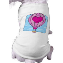 Pink Heart Hot Air Balloon T-Shirt pet clothing