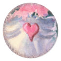 PINK HEART & LACE by SHARON SHARPE stickers