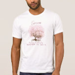 Pink Heart Leaf Tree Wedding T-Shirts t-shirts