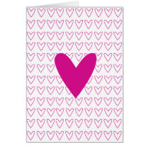 pink heart love card cards