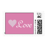 Pink Heart Love postage