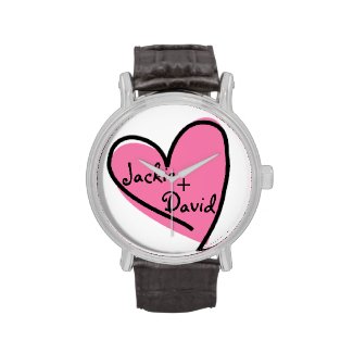 Pink Heart Lover's Retro Watch