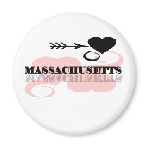 Pink Heart Massachusetts magnets by USAstates Pink Heart Massachusetts magnets