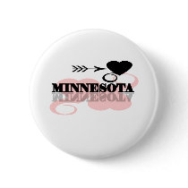 Pink Heart Minnesota buttons by USAstates Pink Heart Minnesota buttons