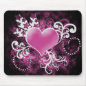 Pink Heart mousepads by Krissy_B Pink Heart mousepads