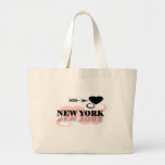 Pink Heart New York Canvas Bag