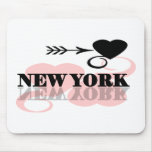Pink Heart New York Mouse Mats