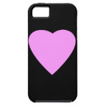 Pink Heart on Black. iPhone 5 Case