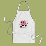 Pink Heart on Roller Skates Aprons