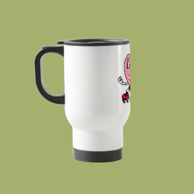 Pink Heart on Roller Skates Coffee Mug Zazzle_mug Pink Heart on Roller Skates Coffee Mug Zazzle_mug