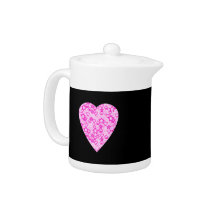 Pink Heart. Patterned Heart Design.