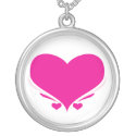 Pink Heart pendant necklace