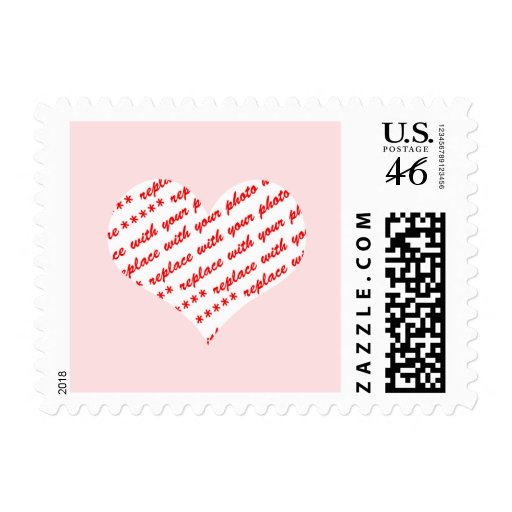 Pink Heart Photo Frame Stamps