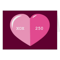 Pink Heart Pill Capsule Greeting Card