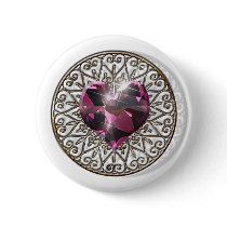 Pink Heart Pin buttons by Rockangel1 Pink Heart Pin buttons