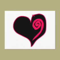 Pink Heart postcards