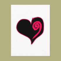 Pink Heart postcards