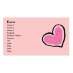 PINK HEART profile card business cards