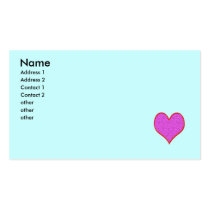 pink heart business cards