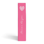 Pink Heart Recipe Kitchen Personalized Name Binder