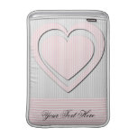 Pink Heart Retro Pattern Stripes #2 - Macbook Air Macbook Sleeves