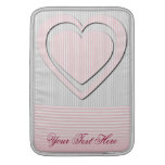 Pink Heart Retro Pattern Stripes - Macbook Air Sleeves For Macbook Air