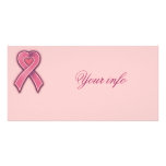 Pink Heart Ribbon Picture Card