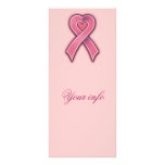 Pink Heart Ribbon rack cards