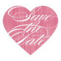 Pink Heart | Save the Date Envelope Seal sticker