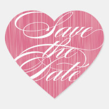 Pink Heart  |  Save the Date Envelope Seal Stickers