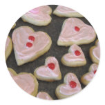 Pink Heart Shaped Cookies Stickers