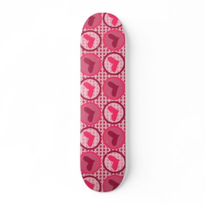 Pink Heart Skateboard by evilpoptartmonkey