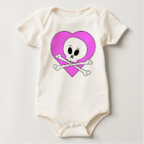 Pink Heart Skull t-shirts