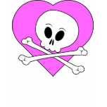 Pink Heart Skull t-shirts