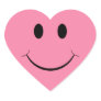 Pink Heart Smiley Face Stickers