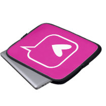 pink heart speech bubble Electronics Sleeve laptop sleeves