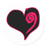 Pink Heart stickers