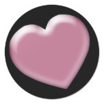 Pink Heart Stickers stickers