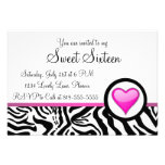Pink Heart Sweet Sixteen Announcement