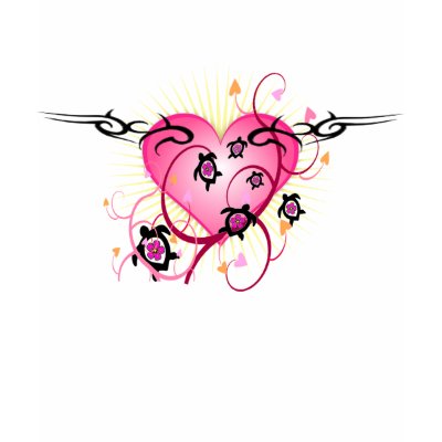 pink heart tattoo. Pink Heart Tattoo Shirt by MicroStylz. Island stylin!