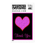 pink heart Thank You stamps