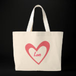 Pink Heart Tote Bag bags