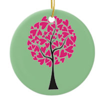 Pink Heart Tree Ornament ornaments
