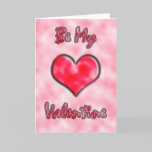 Pink Heart Valentine Card