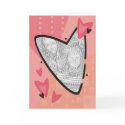 Pink Heart Valentine Card by ldcreative Pink Heart Valentine Card